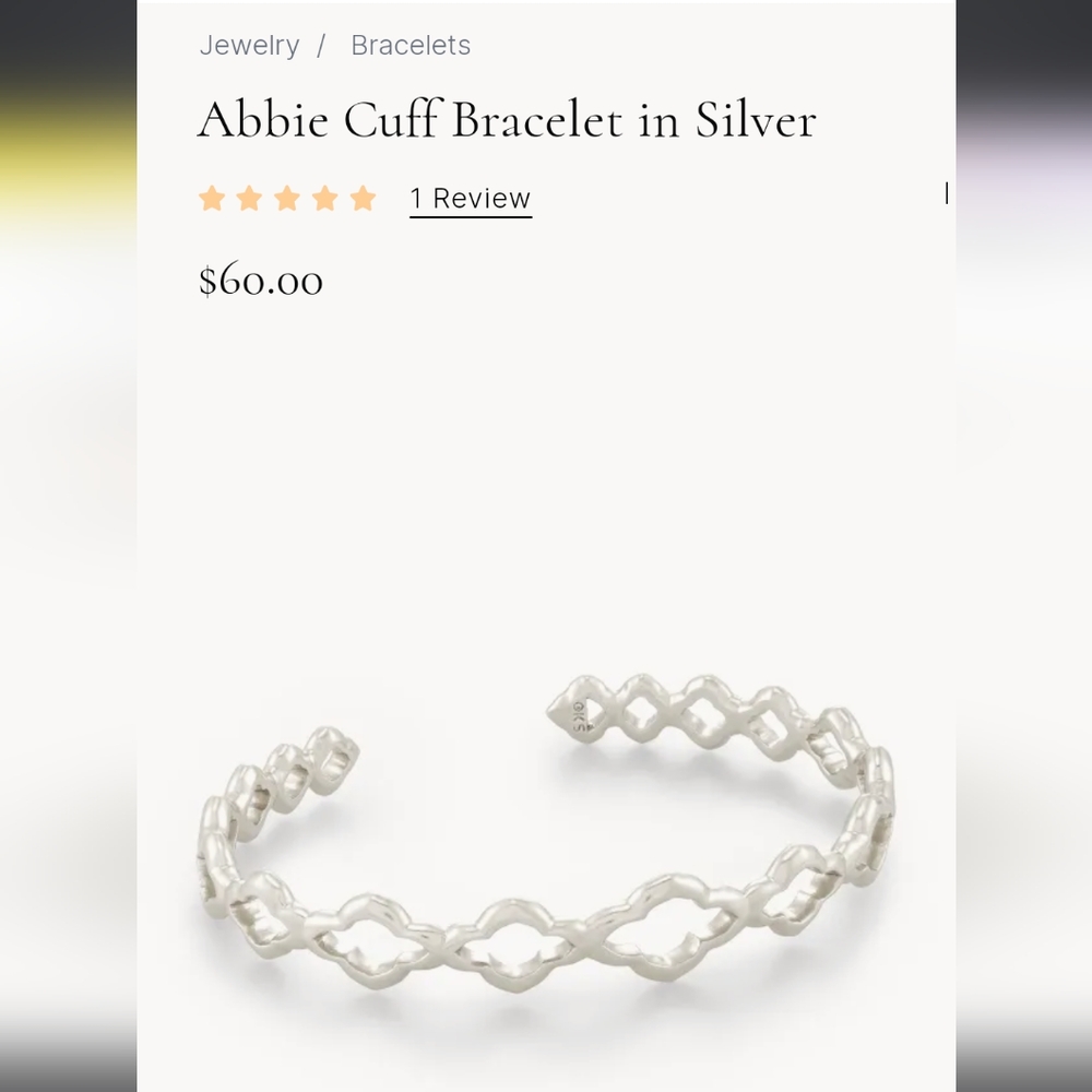 Kendra Scott Abbie Cuff Bracelet in Silver